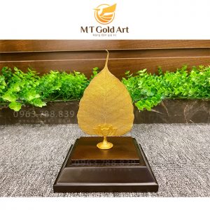 Lá bồ đề dát vàng 24k