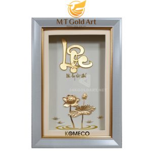 Tranh chữ Lộc dát vàng (25x32cm)